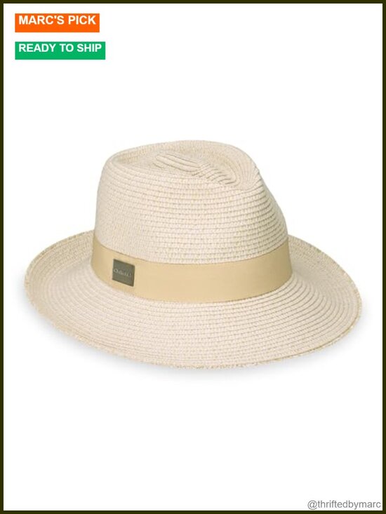 UPF 50+ Wide Brim Fedora Sun Hat Packable Adjustable